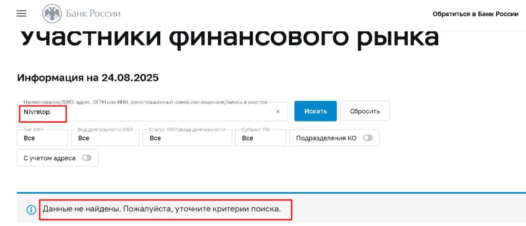 Nivrelop проверка лицензии
