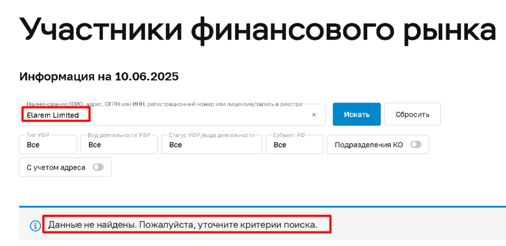 Elarem Limited проверка лицензии