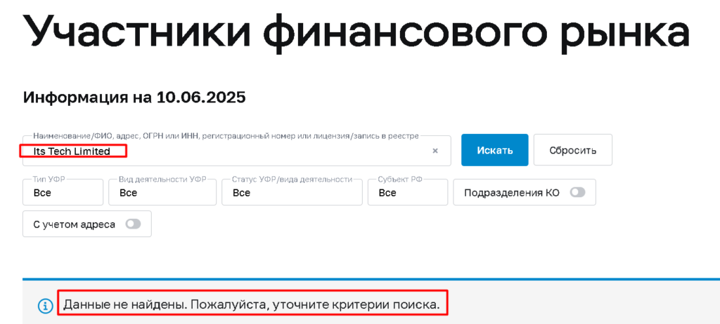 Its Tech Limited проверка лицензии